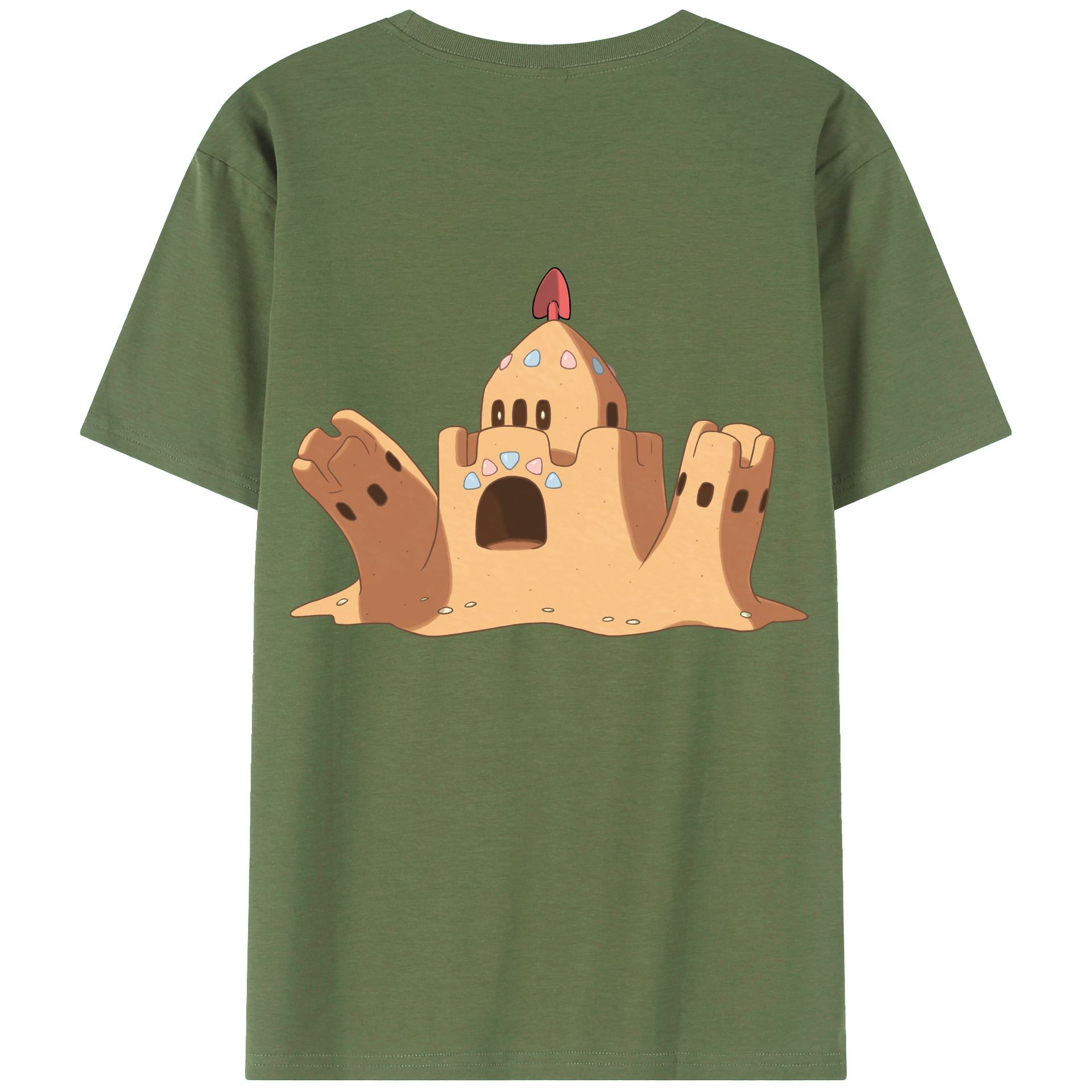 （画像用） ポケットモンスター Pokémon 綿100％ メンズ半袖Tシャツ（バックプリント） 通気性